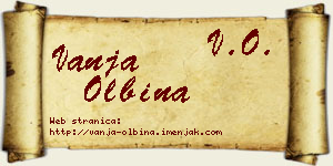 Vanja Olbina vizit kartica
